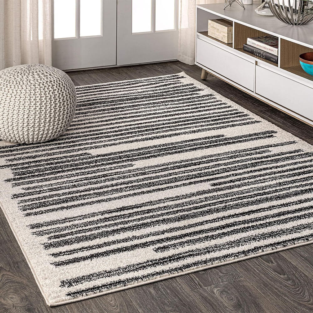 Textura de línea de estilo moderno moderno alfombra doméstica de cachemira