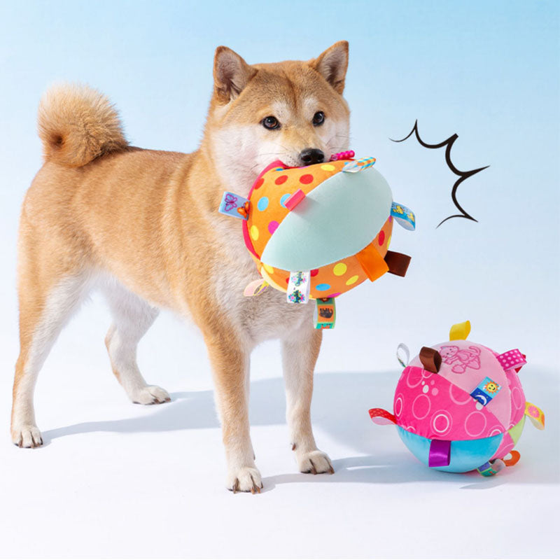Lindos juguetes para perros interactivos de bola bordada bordada