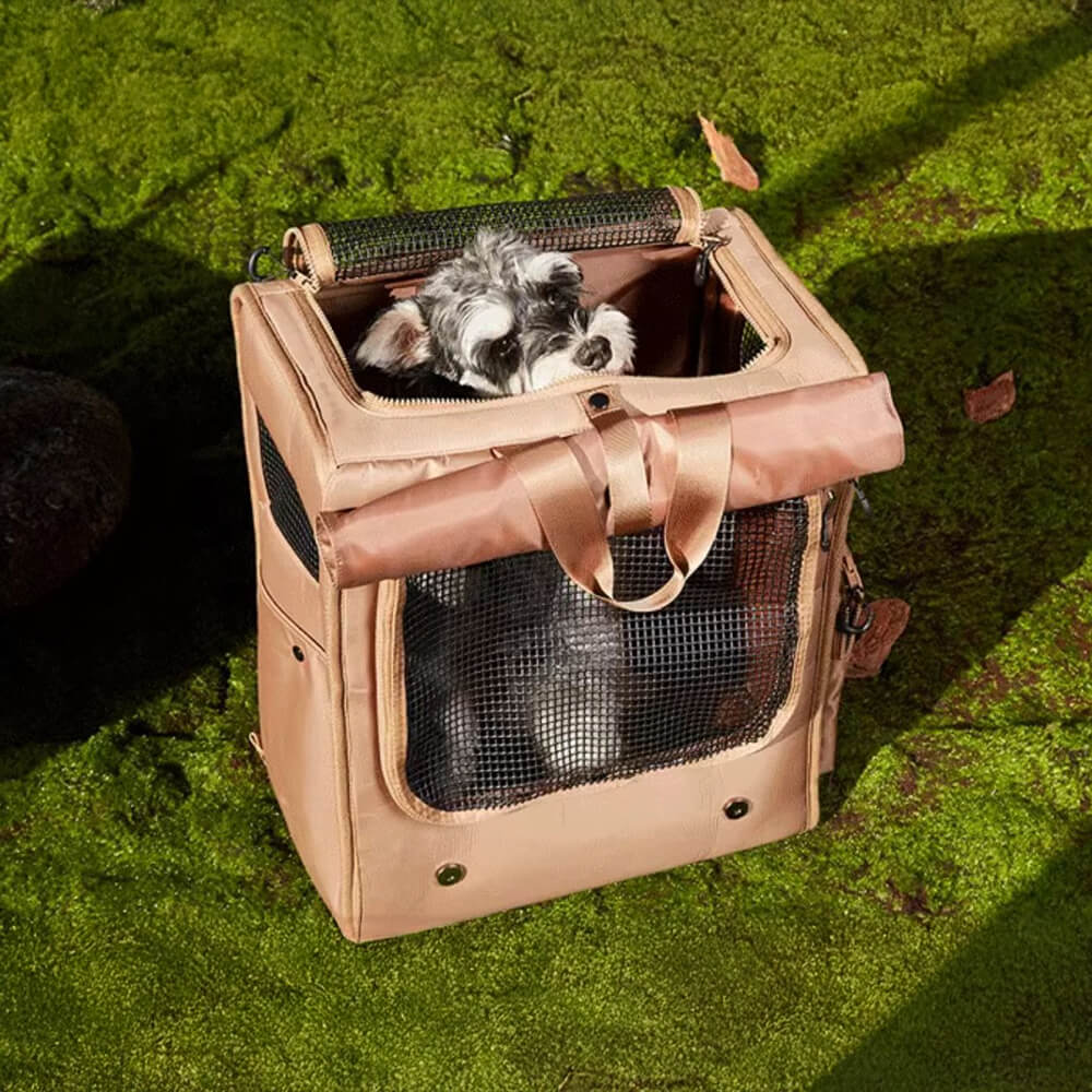 Mochila de mascotas de viaje impermeable a impermeable de Mesh de gran espacio transpirable