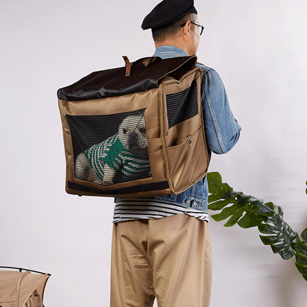 Mochila de mascotas de viaje impermeable a impermeable de Mesh de gran espacio transpirable