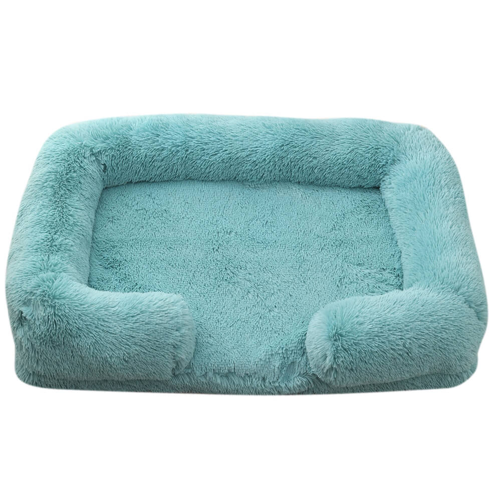 Long Plush - Lit pour chien à sommeil profond à support carré