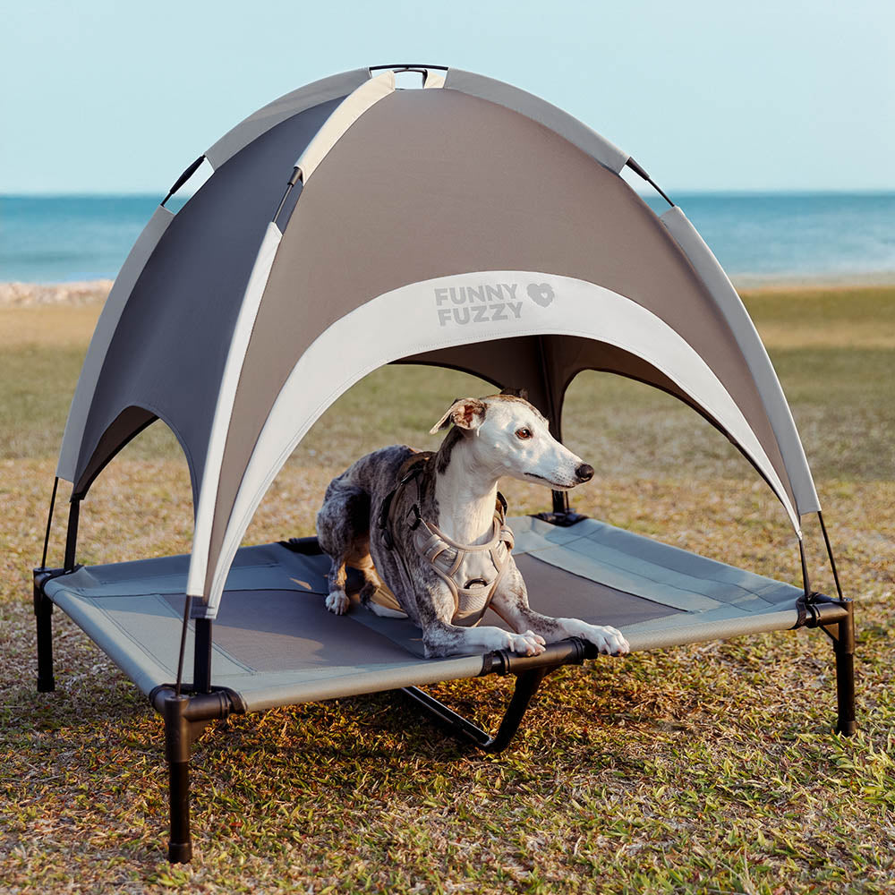 Cama de perros elevado de enfriamiento transpirable multifuncional con dosel - Pawair