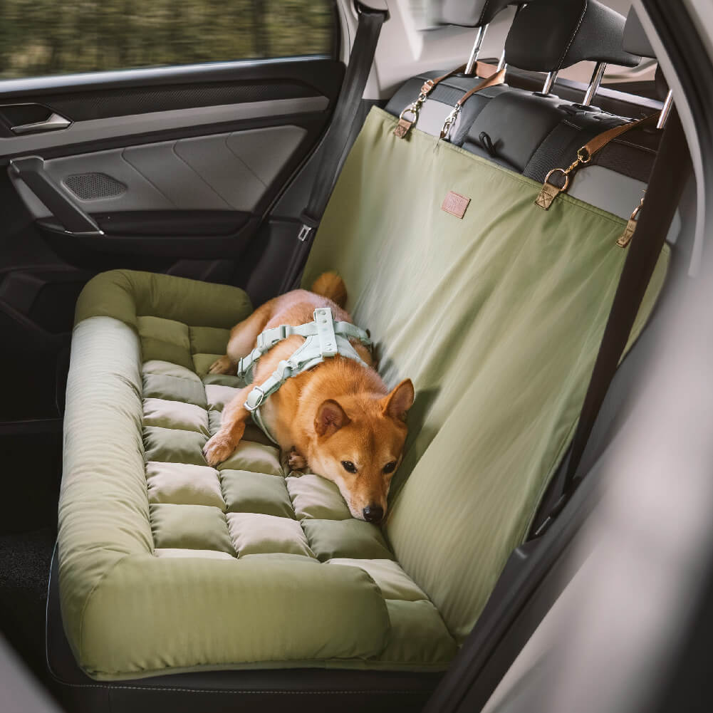 Travel Bolster Seguridad asiento trasero Bed de asiento para perros grandes - salón de ajedrez