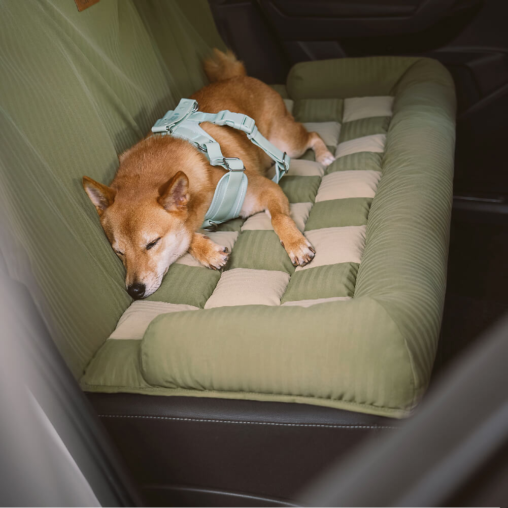 Travel Bolster Seguridad asiento trasero Bed de asiento para perros grandes - salón de ajedrez