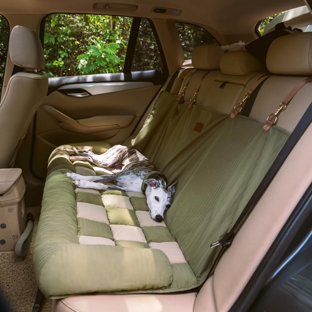 Travel Bolster Seguridad asiento trasero Bed de asiento para perros grandes - salón de ajedrez
