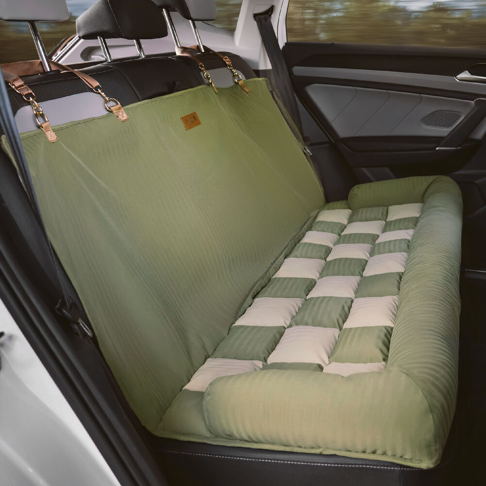 Travel Bolster Seguridad asiento trasero Bed de asiento para perros grandes - salón de ajedrez
