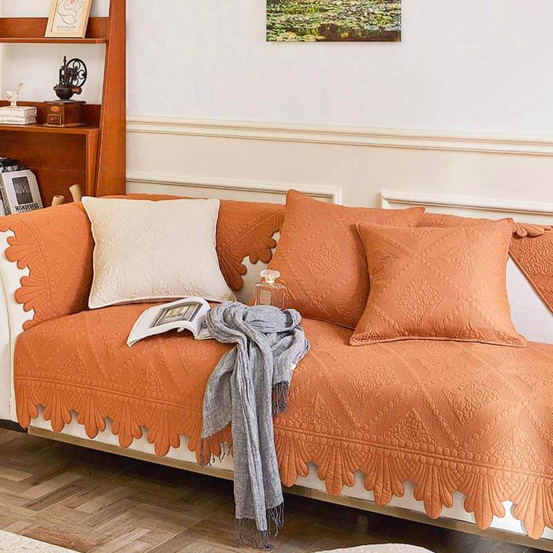 Cubierta de sofá lavable de algodón de algodón de la hoja de moda