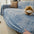 Patrón marroquí reversible chenille gato-srratch resistente cubierta de sofá de tiros