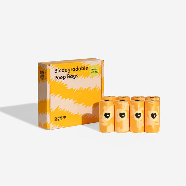 Bolsas de caca recicladas duraderas perfumadas de limón - fresco
