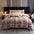 Wave Bubble Design Warm Eco-Friendly Faux Fur Bed Sheet Set