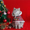 Navidad Chic Poncho de chal con capucha para perros y gatos con capucha