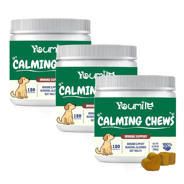 Dog Calming Chews for Stress Relief & Separation Anxiety Support - 120 Count