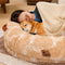 Lit pour chien humain en forme de beignet super grand et moelleux classique - Berceau câlin