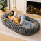 Lit pour chien humain en forme de beignet super grand et moelleux classique - Berceau câlin