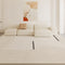 Creamy Striped Minimalist Modern Cashmere Rug