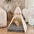 Cute and Funny Striped Semi Enclosed Dog & Cat Tent