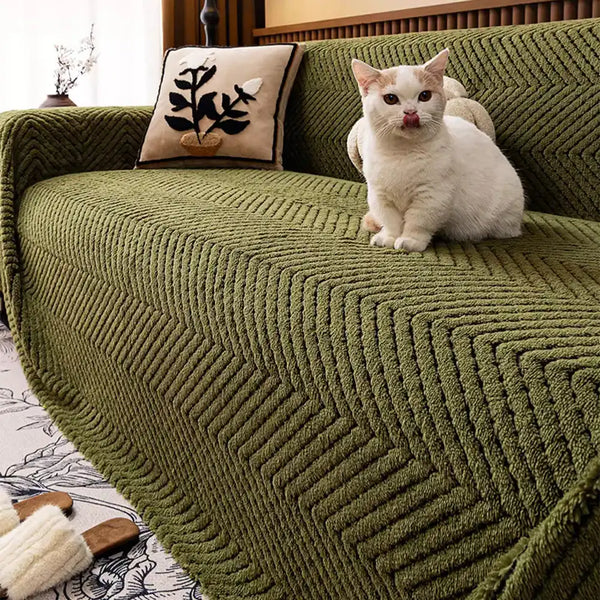 Cozy Herringbone Decorative Sofa Throw Couch Cover