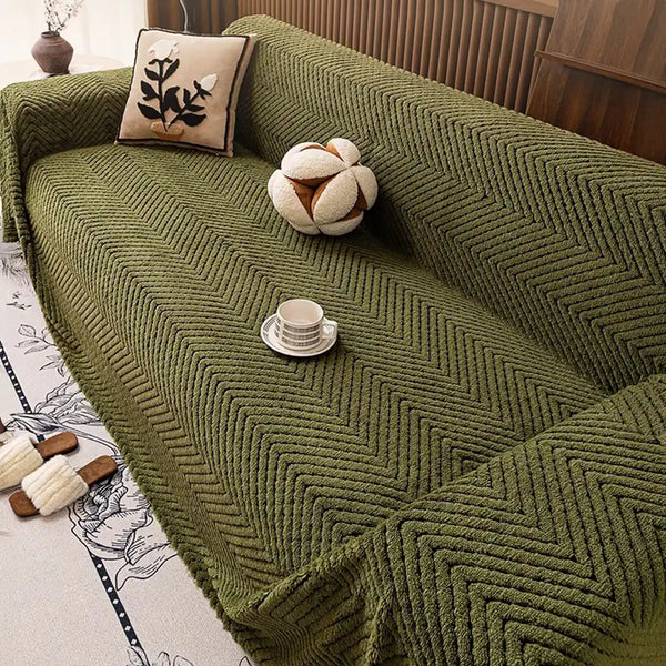 Cozy Herringbone Decorative Sofa Throw Couch Cover