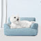 Cama de perros acogedor de cuero de cuero sintético y impermeable