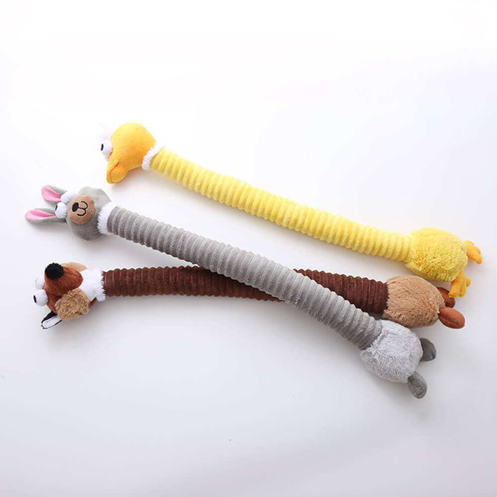 Juguete para perros de peluche de peluche en cuello largo