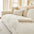 Plush Cream Geometric All Seasons Non-Slip Couch Cover