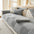 Plush Cream Geometric All Seasons Non-Slip Couch Cover