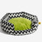 Retirada de felpa Chevron Dog Bed-the Warm Hugger