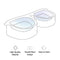 Sunglasses Dry & Wet Separation Double Bowl Pet Bowl