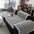 Thickend Short Plush Leaf Pattern Scratch Resistant Non-Slip Couch Cover