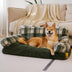 Vintage Checkered Washable Cozy Support Calming Dog & Cat Sofa Bed