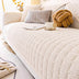Cozy Quilted Grid Corduroy Thickened Anti-Slip Couch Cover